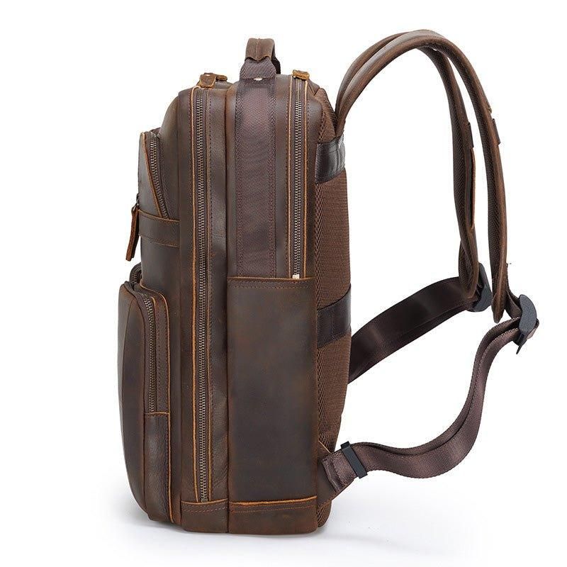 15.6 Ιντσών Computer Leather Backpack College 17