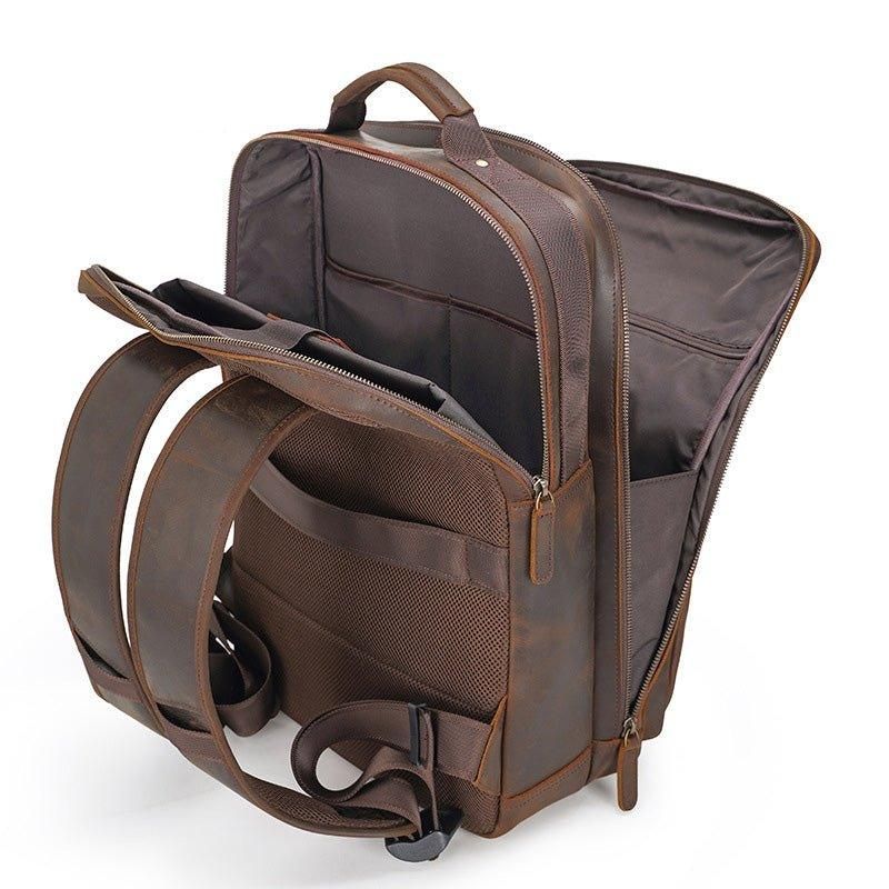 15.6 Ιντσών Computer Leather Backpack College 17