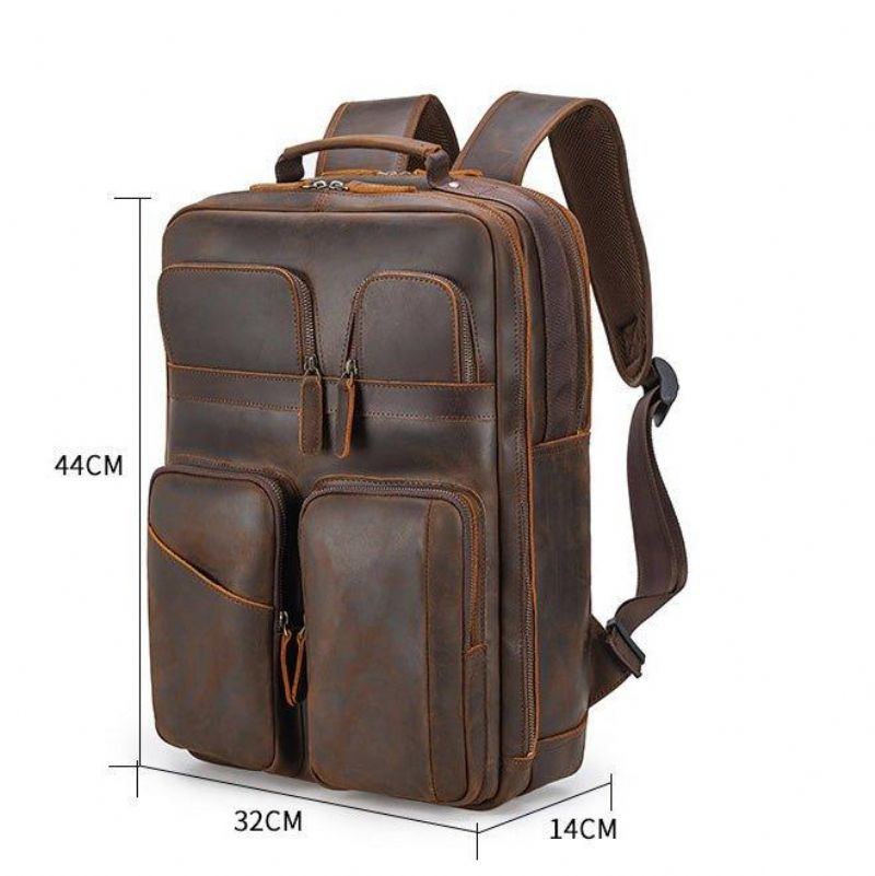 15.6 Ιντσών Computer Leather Backpack College 17