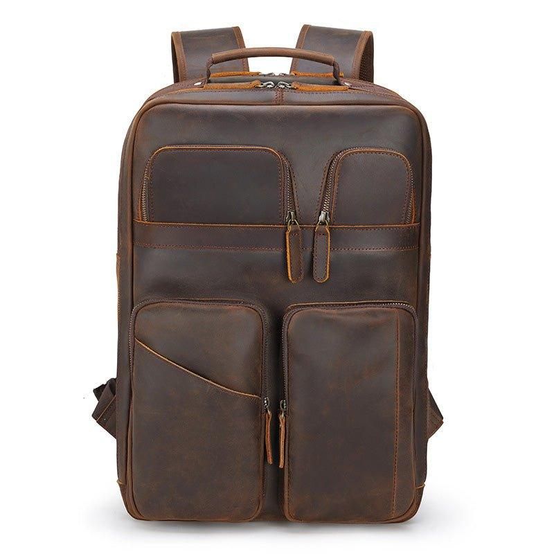 15.6 Ιντσών Computer Leather Backpack College 17