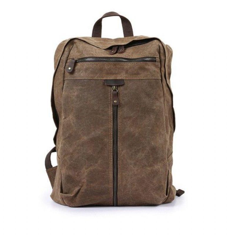 Αδιάβροχο Κερωμένο Καμβά Σακίδιο Πλάτης Laptop Daypack