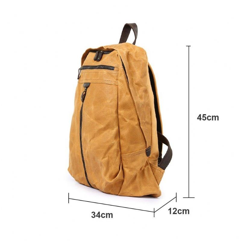 Αδιάβροχο Κερωμένο Καμβά Σακίδιο Πλάτης Laptop Daypack