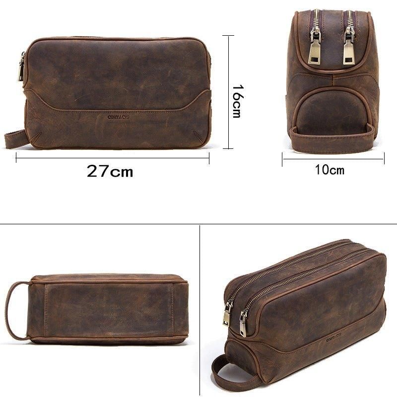 Ανδρική Δερμάτινη Τσάντα Dopp Kit