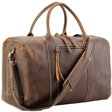 Ανδρική Δερμάτινη Τσάντα Duffel Overnight Tote