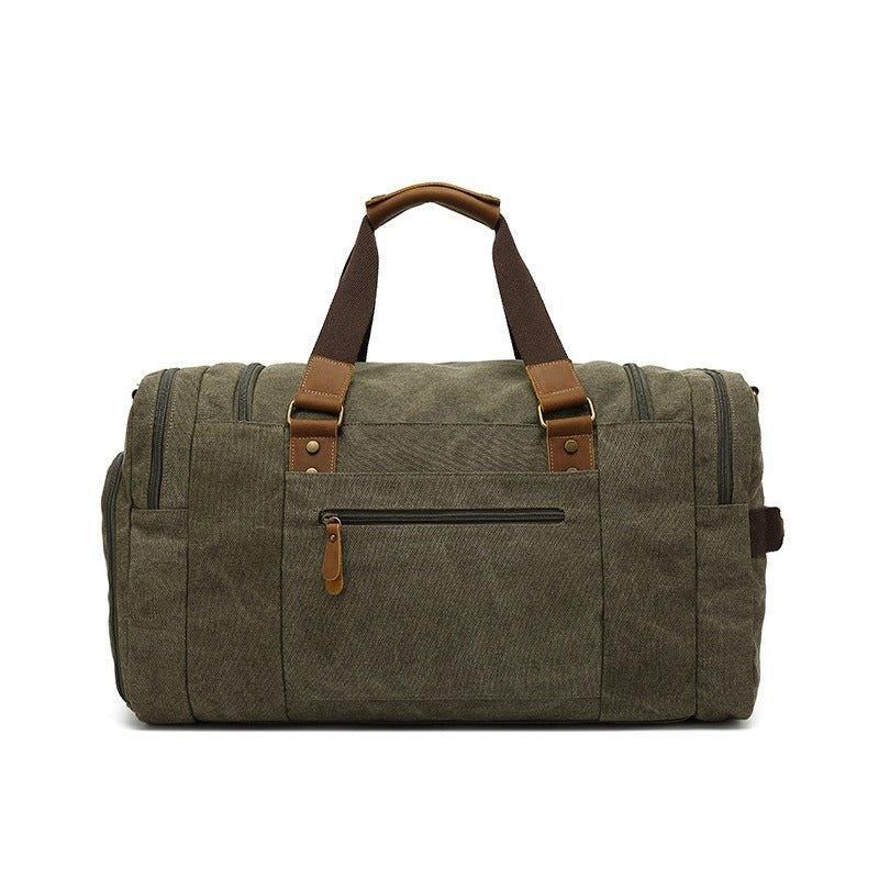 Ανδρική Τσάντα Duffle Canvas For Gym Με Τσέπη Παπουτσιών