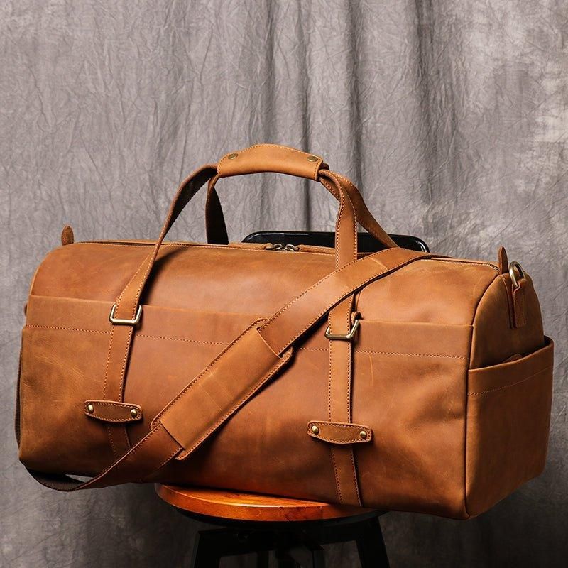 Ανδρική Vintage Δερμάτινη Τσάντα Duffle