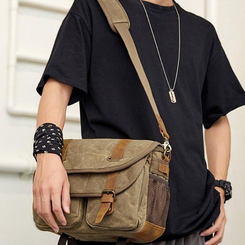 Canvas Shoulder Messenger Camera Bag