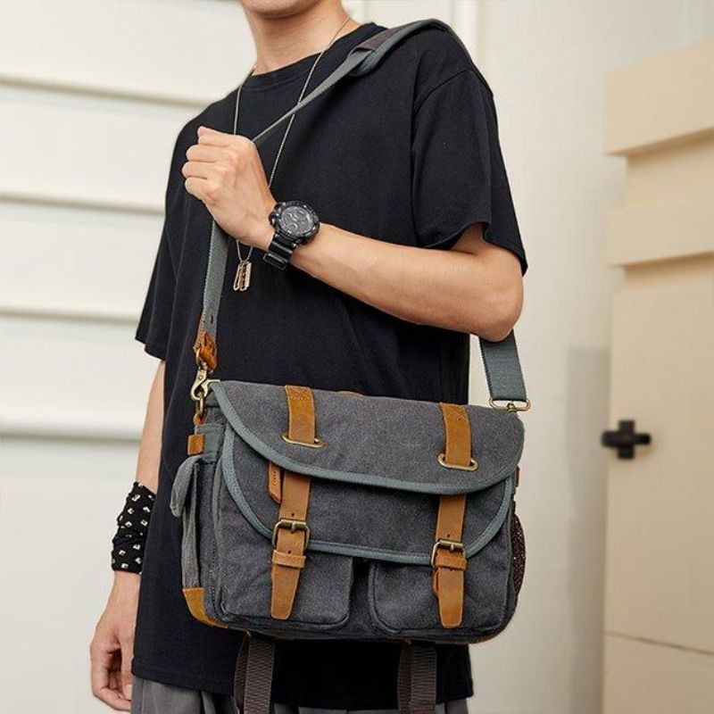 Canvas Shoulder Messenger Camera Bag