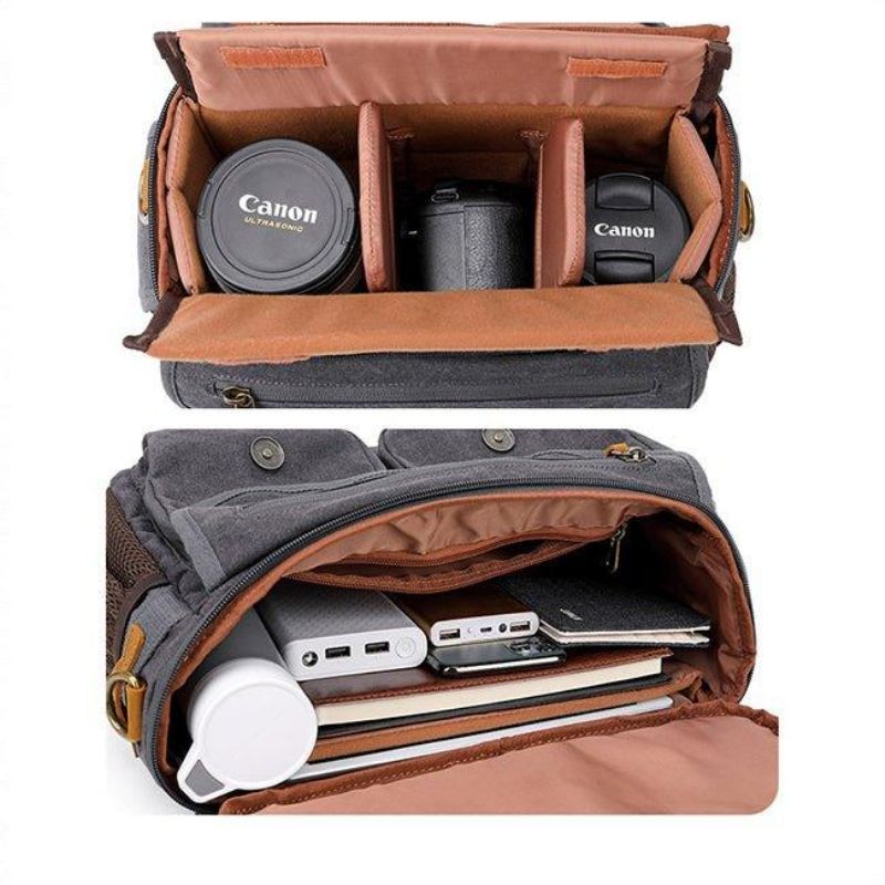 Canvas Shoulder Messenger Camera Bag