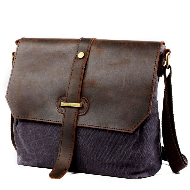 Crossbody Canvas Messenger Bag For Man