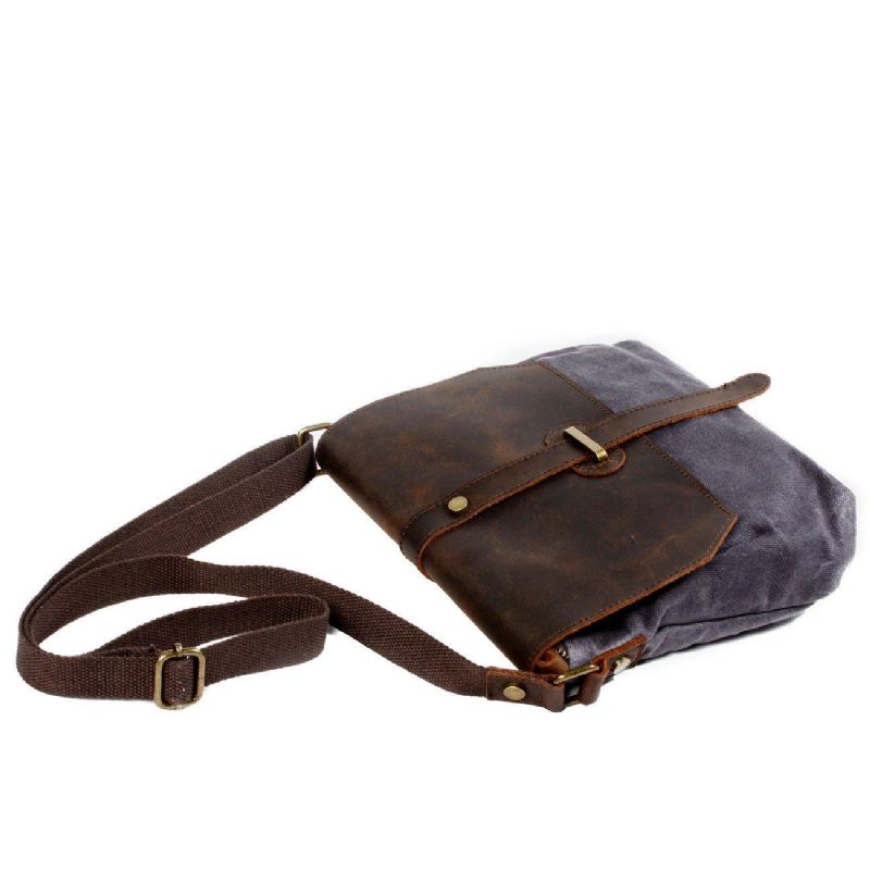 Crossbody Canvas Messenger Bag For Man