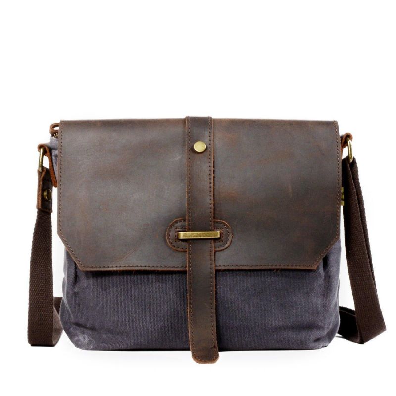 Crossbody Canvas Messenger Bag For Man