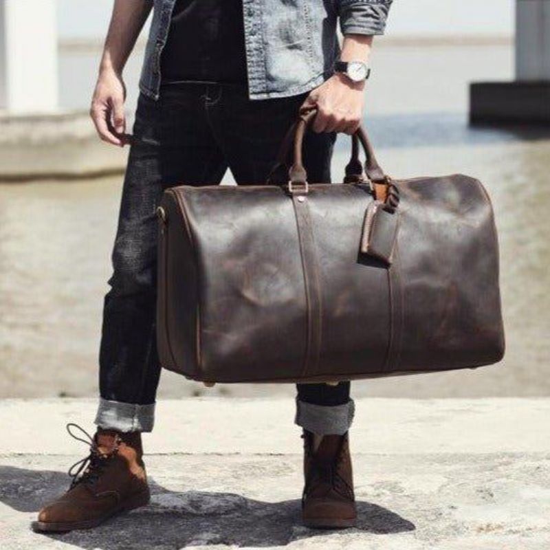 Δερμάτινη Τσάντα Αποσκευών Weekender Duffel 24 Ιντσών