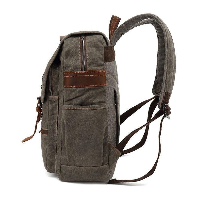 Κερωμένο Καμβά Vintage Backpack Laptop Για Το Σχολείο