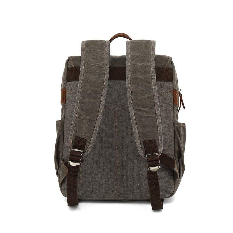 Κερωμένο Καμβά Vintage Backpack Laptop Για Το Σχολείο