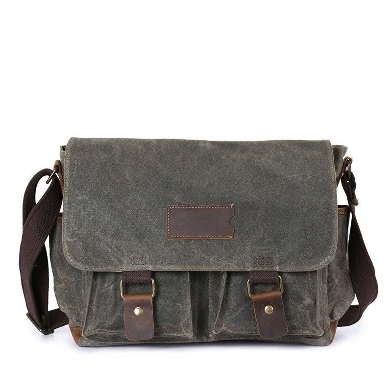 Laptop Waxed Canvas Messenger Τσάντα