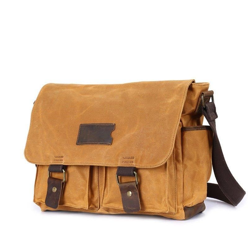 Laptop Waxed Canvas Messenger Τσάντα