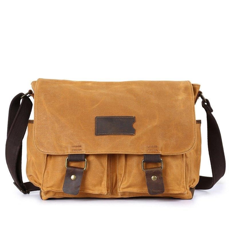 Laptop Waxed Canvas Messenger Τσάντα