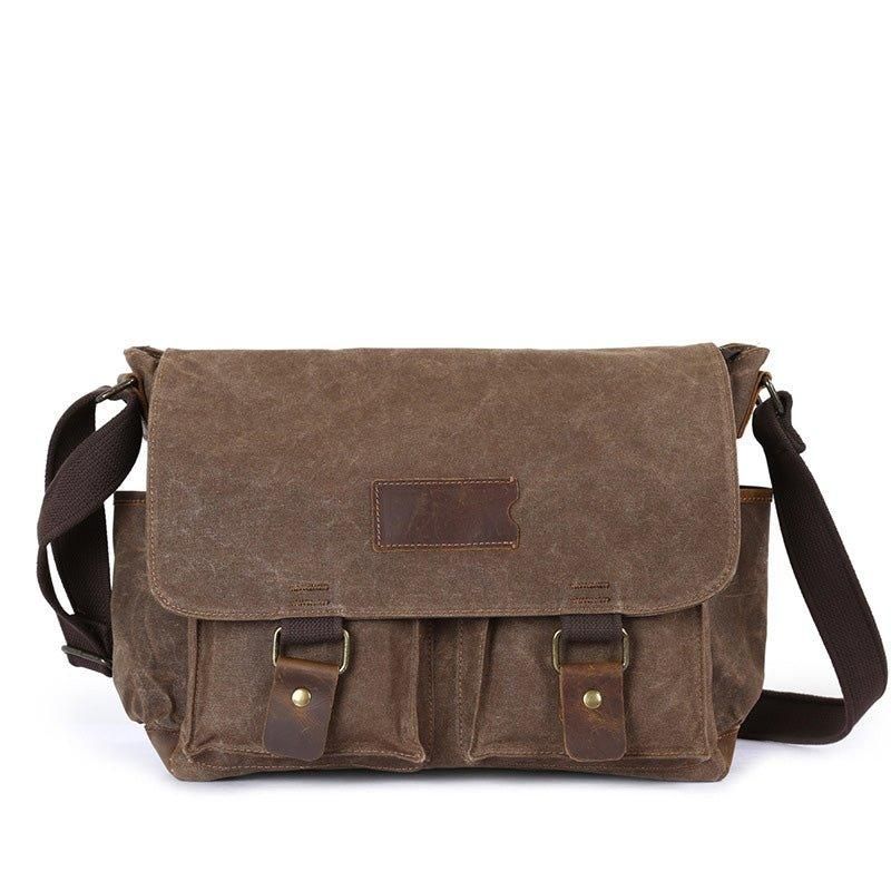 Laptop Waxed Canvas Messenger Τσάντα