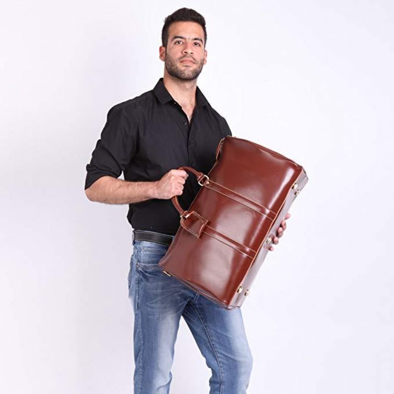 Τσάντα Duffel Vintage Από Γνήσιο Δέρμα Crazy Horse