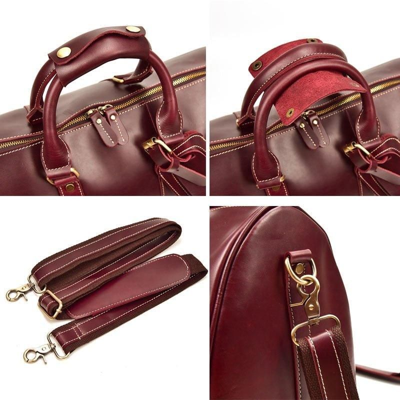 Τσάντα Duffel Vintage Από Γνήσιο Δέρμα Crazy Horse