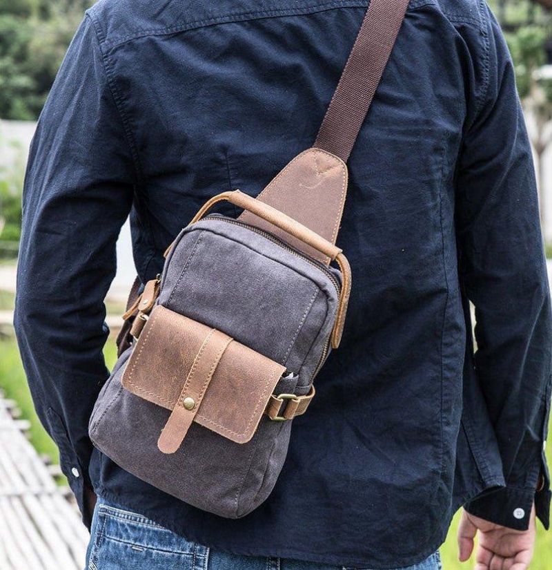 Τσάντα Sling Outdoor With Crazy Horse Leather