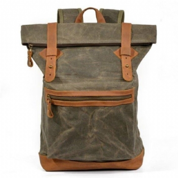 Vintage Roll Top Backpack Travel