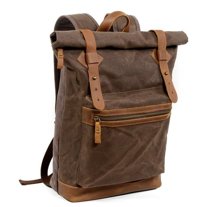 Vintage Roll Top Backpack Travel