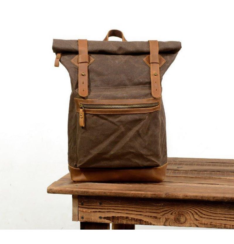 Vintage Roll Top Backpack Travel