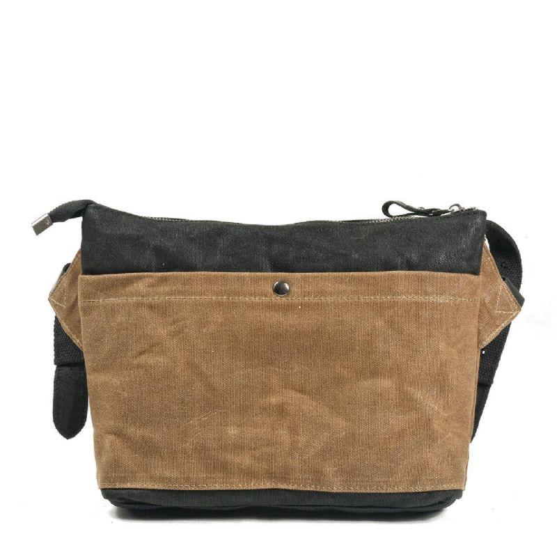 Vintage Wax Canvas Τσάντα Messenger Colorblock